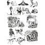 Векторный клипарт «Комплект животных (44)»