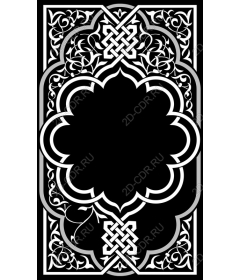 Exquisite elegant black and white decorative frame