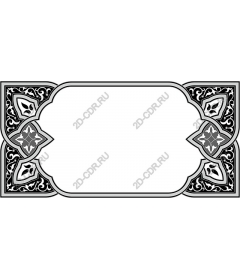  Elegant ornamental black and white frame