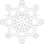 Векторный макет «Снежинка (106)»