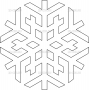 Векторный макет «Снежинка (14)»