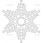 Векторный макет «Снежинка (16)»
