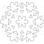 Векторный макет «Снежинка (17)»