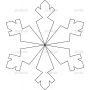 Векторный макет «Снежинка (27)»