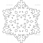 Векторный макет «Снежинка (28)»