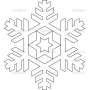 Векторный макет «Снежинка (32)»