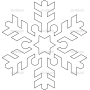 Векторный макет «Снежинка (33)»