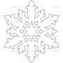 Векторный макет «Снежинка (36)»