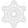 Векторный макет «Снежинка (38)»