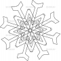 Векторный макет «Снежинка (45)»
