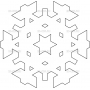 Векторный макет «Снежинка (46)»