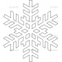 Векторный макет «Снежинка (5)»