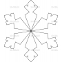 Векторный макет «Снежинка (51)»