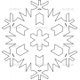 Векторный макет «Снежинка (6)»