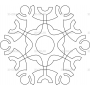 Векторный макет «Снежинка (7)»