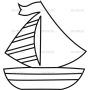 Векторный макет «Кораблик (2)»