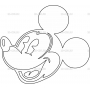 Векторный макет «Микки-Маус (5)»