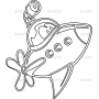 Векторный макет «Подводная лодка (2)»