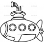 Векторный макет «Подводная лодка»