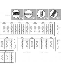 Решетки, перила (68)