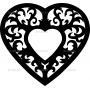 Векторный макет «Монограмма Сердце (12)»