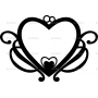 Векторный макет «Монограмма Сердце (14)»