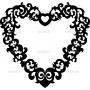 Векторный макет «Монограмма Сердце (4)»