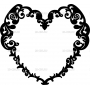 Векторный макет «Монограмма Сердце (5)»