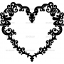 Векторный макет «Монограмма Сердце (6)»