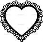 Векторный макет «Монограмма Сердце (7)»