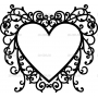 Векторный макет «Монограмма Сердце (8)»
