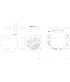 Панно круглое РЫБА - чертеж