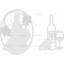 Векторный макет «Виноград и вино»
