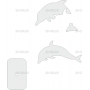 Векторный макет «Дельфины»