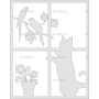 Векторный макет «Кошка в окне»