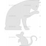 Векторный макет «Кошка и мышка»