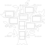 Векторный макет «Семейное дерево (17)»