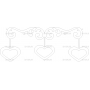 Векторный макет «Вензель и сердца»