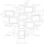 Векторный макет «Семейное дерево (2)»