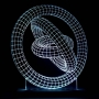 Векторный файл Иллюзия фонаря Гироскоп Акриловые Светодиоды Знак 3d для лазерной резки