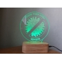 Векторный файл Знак Зоны, Свободной От Коронавируса, Акриловая Лампа для лазерной резки