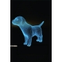 Векторный файл Собака 3d Светодиодный Ночник для лазерной резки