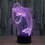 Векторный файл Дельфин 3d Иллюзия Лампа Светодиодный Ночник для лазерной резки