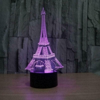 Эйфелева Башня Акриловая 3d Иллюзионная Лампа