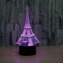 Векторный файл Эйфелева Башня Акриловая 3d Иллюзионная Лампа для лазерной резки