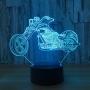 Векторный файл Мотоциклетная Голографическая 3d Светодиодная лампа для лазерной резки