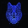 Векторный файл Волк 3d Светодиодный Ночник для лазерной резки