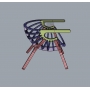 Векторный файл Корпус стула 4 ножки для лазерной резки