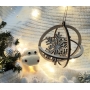 Векторный файл Рождественский Шар Из Снежинок, Подвесной Орнамент для лазерной резки