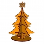 Векторный файл Рождественская елка со снежинкой для лазерной резки